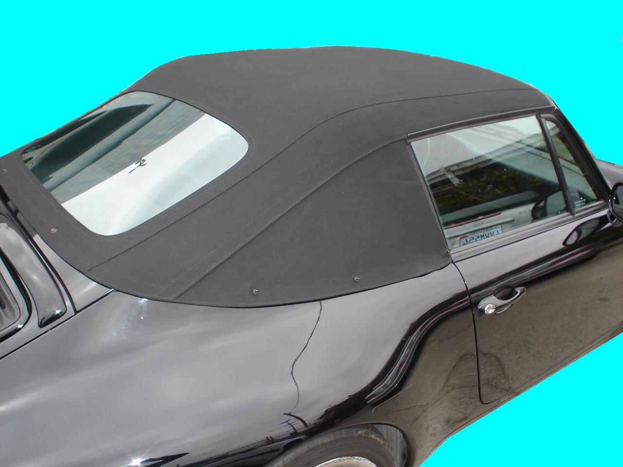 PORSCHE 911, 1983-1994 GERMAN SONNENLAND CANVAS SOFT TOP W.PLASTIC WINDOW ( 1 PIECE 95-98 993 STYLE)