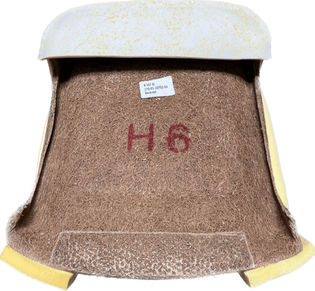 Mercedes Benz R107 1985-1989 300SL, 420SL,500SL, 560SL, Rubberized Seat Pad: Front Backrest (1985-89) - Image 2